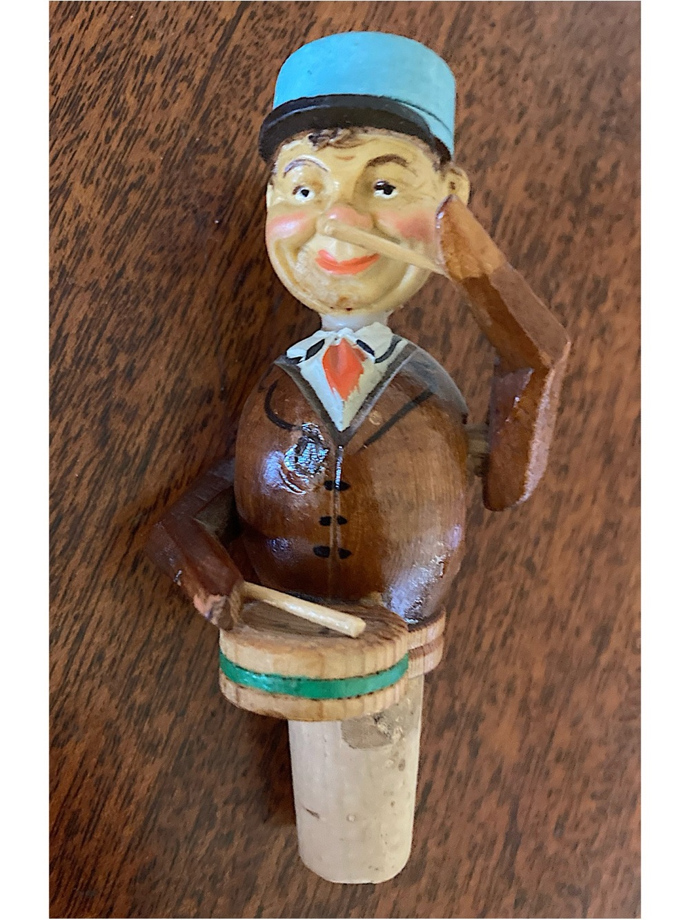 Anri Italy Carved Vintage Bottle Stopper